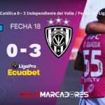 Independiente del Valle venció a Universidad Católica y le sacó más distancia a Barcelona SC 3 Independiente del Valle venció a Universidad Católica y le sacó más distancia a Barcelona SC