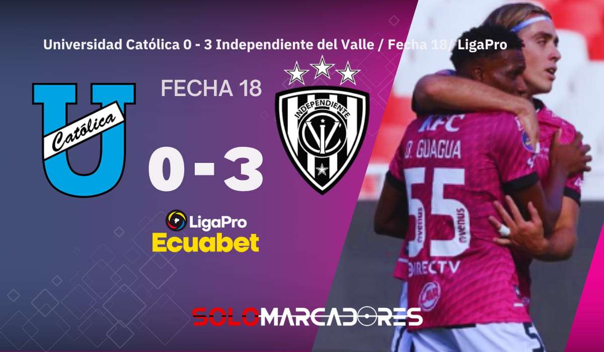 Independiente del Valle venció a Universidad Católica y le sacó más distancia a Barcelona SC