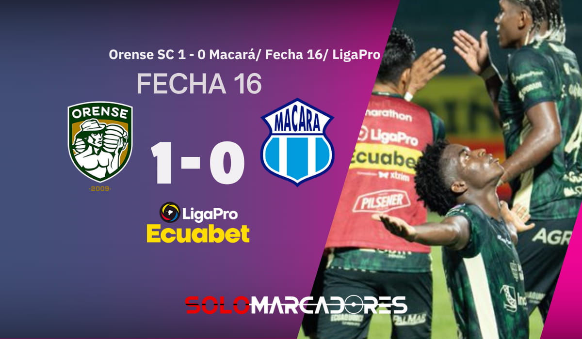 Orense derrota a Macará y escala en la tabla de la LigaPro