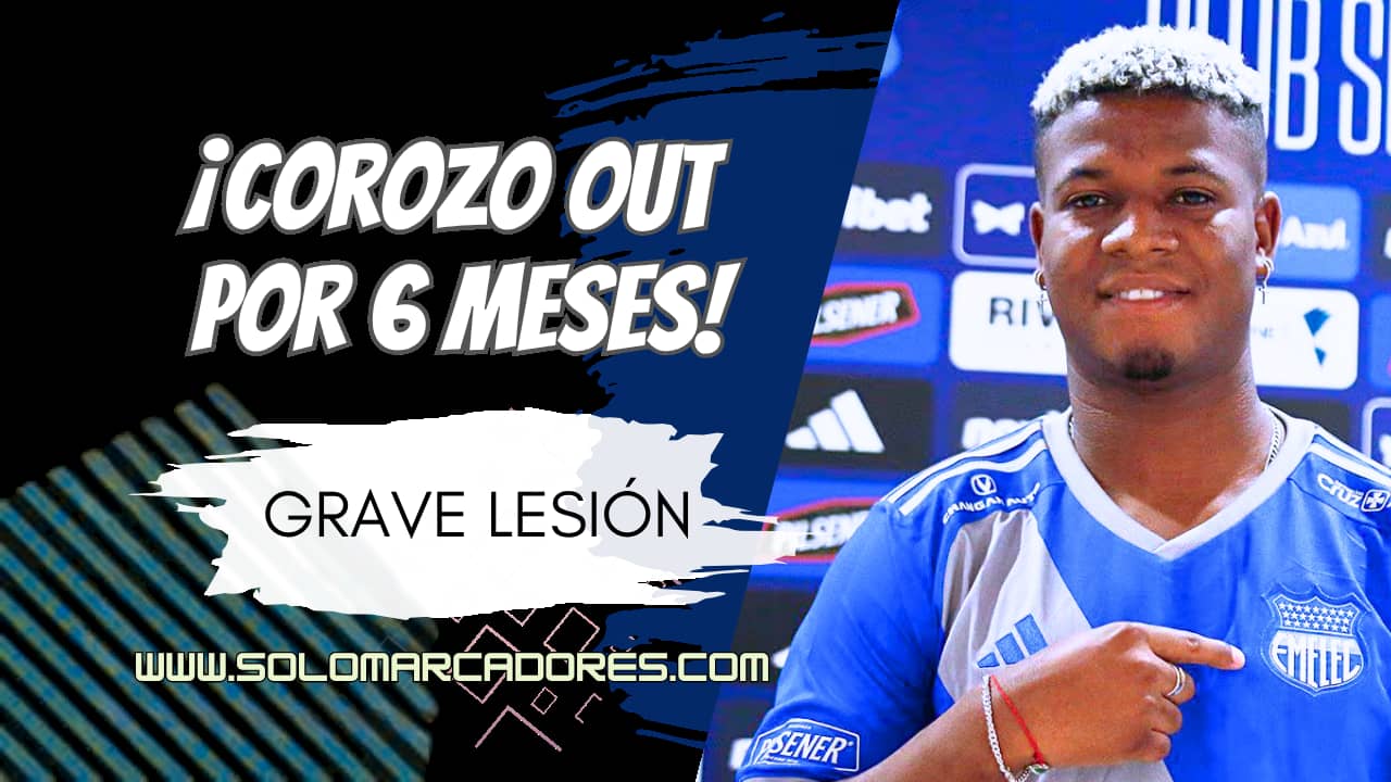 Washington Corozo se pierde toda la temporada con Emelec