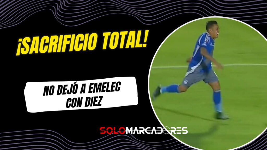 A Pesar del Dolor: Cueva continuó en Cancha para Salvar a Emelec de Quedarse con Diez