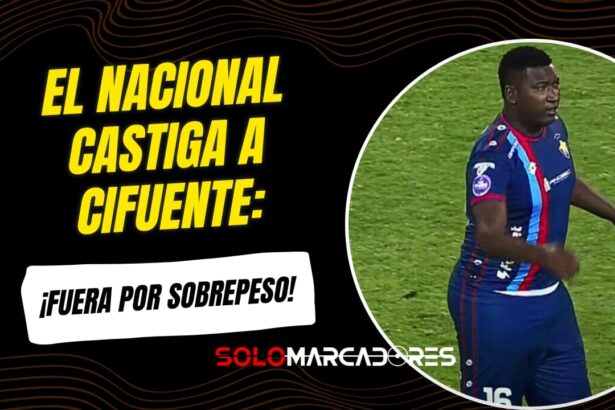 ¡Al límite! El Nacional toma una medida radical con JJ Cifuente por su sobrepeso