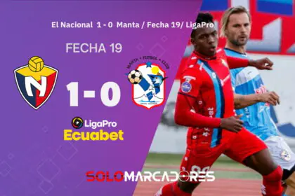 Triunfo clave en la zona baja: El Nacional venció al Manta y salió del descenso