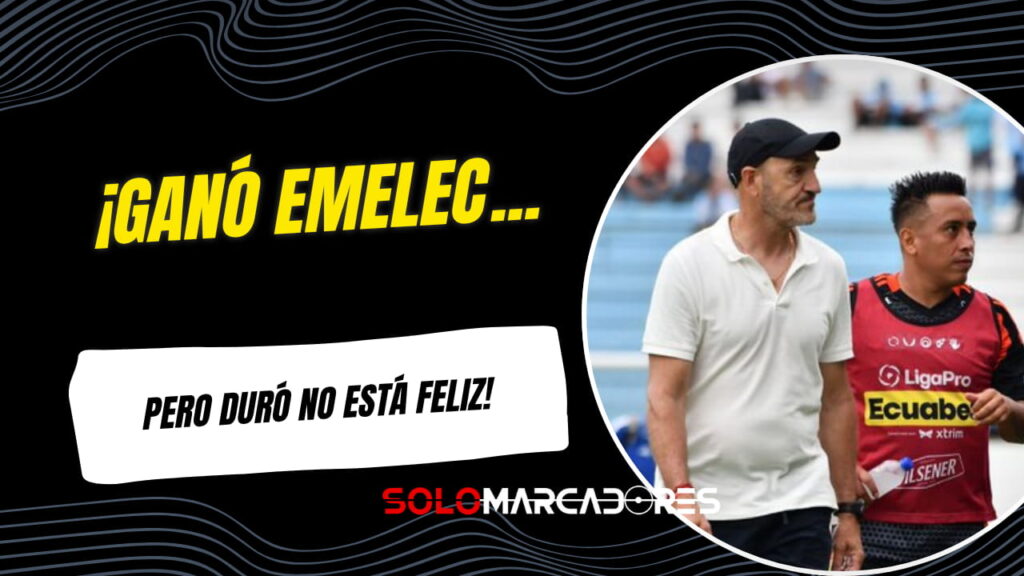 “Ganamos, pero no me voy contento”: El debut con doble filo de Guillermo Duró en Emelec