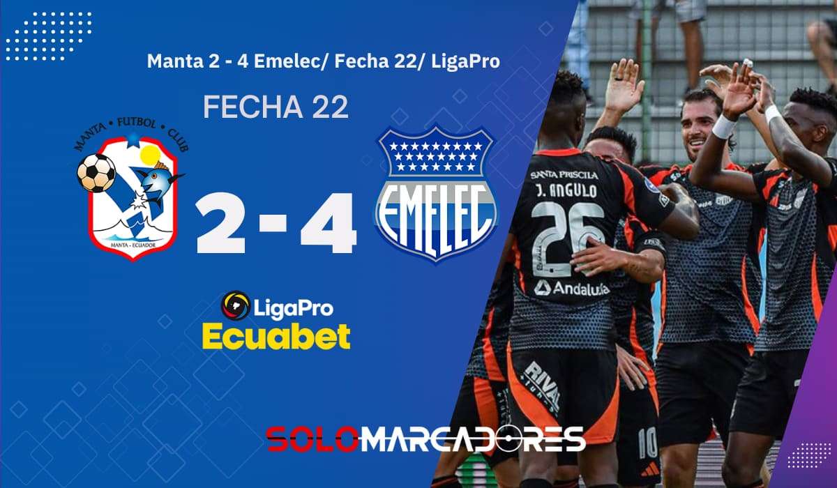 ¡Duró no esperó! El nuevo Emelec goleó al Manta y se ilusiona en el fútbol ecuatoriano