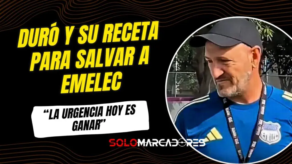 Emelec y su nuevo DT, Guillermo Duró: "El objetivo inmediato es sumar puntos"