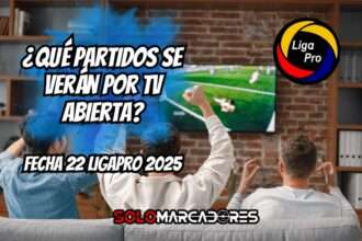 Fecha 22 de la LigaPro 2025: Descubre qué partidos podrás ver por TV abierta
