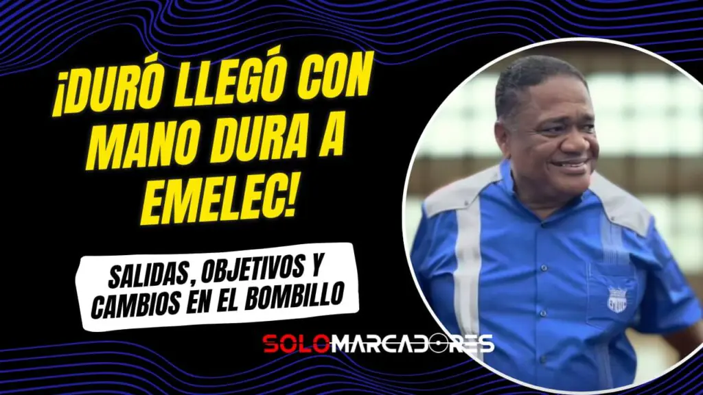 Emelec y su nuevo DT, Guillermo Duró: "El objetivo inmediato es sumar puntos" 2 ¡Revolución en Emelec! Guillermo Duró toma el mando y ya hay salidas confirmadas