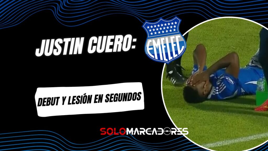 ¿La lesión más rápida? Justin Cuero sufrió una insólita lesión en su estreno con Emelec por la Copa Ecuador