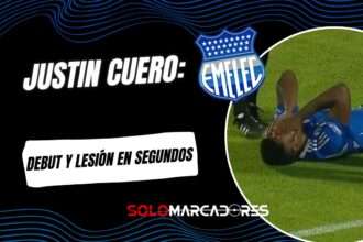 ¿La lesión más rápida? Justin Cuero sufrió una insólita lesión en su estreno con Emelec por la Copa Ecuador