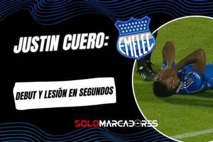 ¿La lesión más rápida? Justin Cuero sufrió una insólita lesión en su estreno con Emelec por la Copa Ecuador