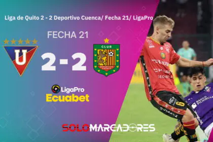 Liga de Quito igualó con Cuenca y perdió terreno en la LigaPro