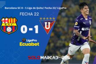¡Tremendo golpe en Guayaquil! Liga de Quito vence a Barcelona y ahora es el nuevo escolta del torneo