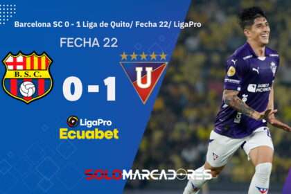 ¡Tremendo golpe en Guayaquil! Liga de Quito vence a Barcelona y ahora es el nuevo escolta del torneo