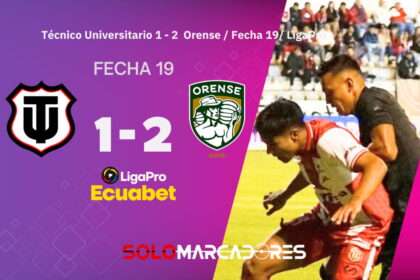 Orense venció a Técnico Universitario y escala posiciones