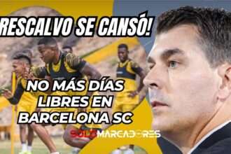 ¡Sin descanso en Barcelona SC! La radical decisión de Rescalvo tras la derrota ante Liga de Quito