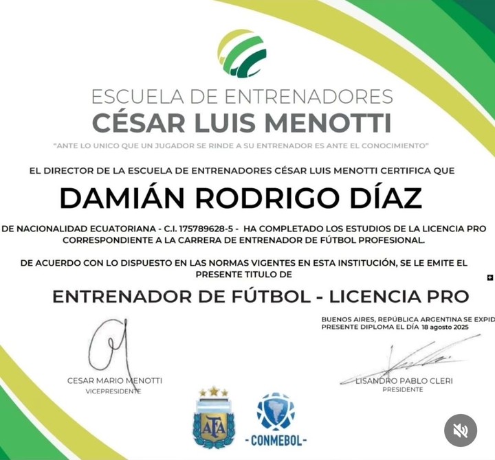 El futuro de Damián Díaz