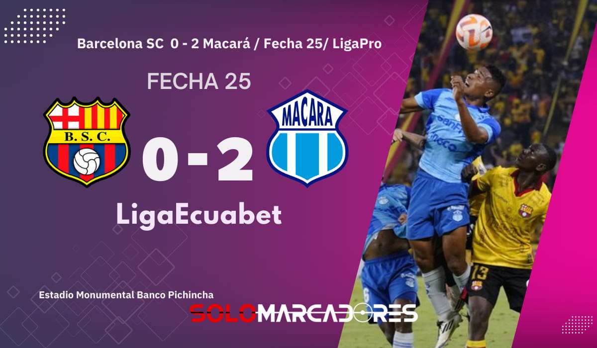 Barcelona SC volvió a tropezar como local y perdió con Macará