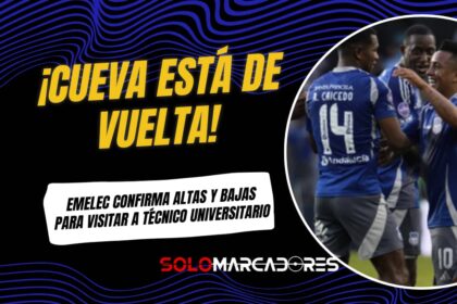 ¡Buenas y malas noticias en Emelec! Christian Cueva y Luis Adrián Caicedo listos para volver, pero el equipo sufre dos bajas clave