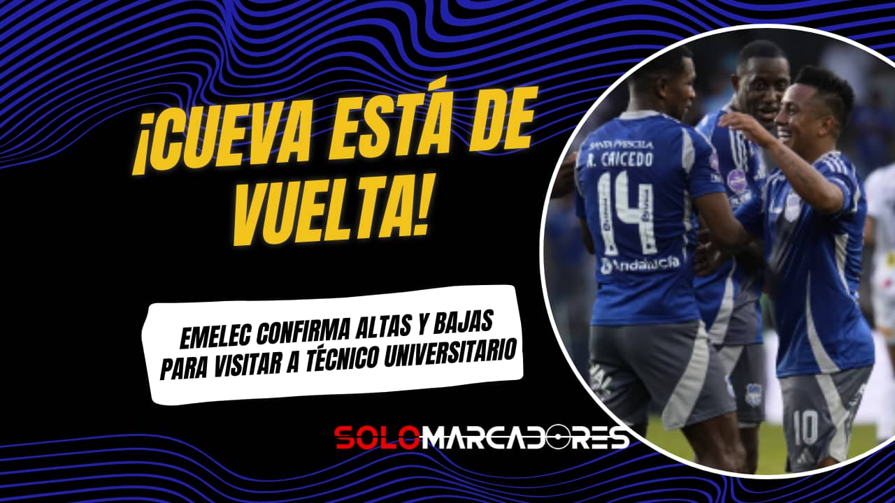¡Buenas y malas noticias en Emelec! Christian Cueva y Luis Adrián Caicedo listos para volver, pero el equipo sufre dos bajas clave