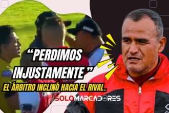 Caliente protesta de Técnico Universitario contra el arbitraje en la caída ante Emelec