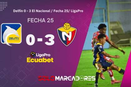 El Nacional goleó a Delfín y toma aire en la lucha por la permanencia