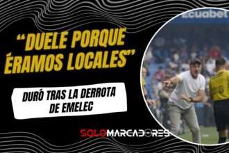 Guillermo Duró DT de Emelec valoró que le jugaron "de igual a igual al primero" y se lamentó: "Duele porque éramos locales"