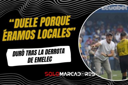 Guillermo Duró DT de Emelec valoró que le jugaron "de igual a igual al primero" y se lamentó: "Duele porque éramos locales"
