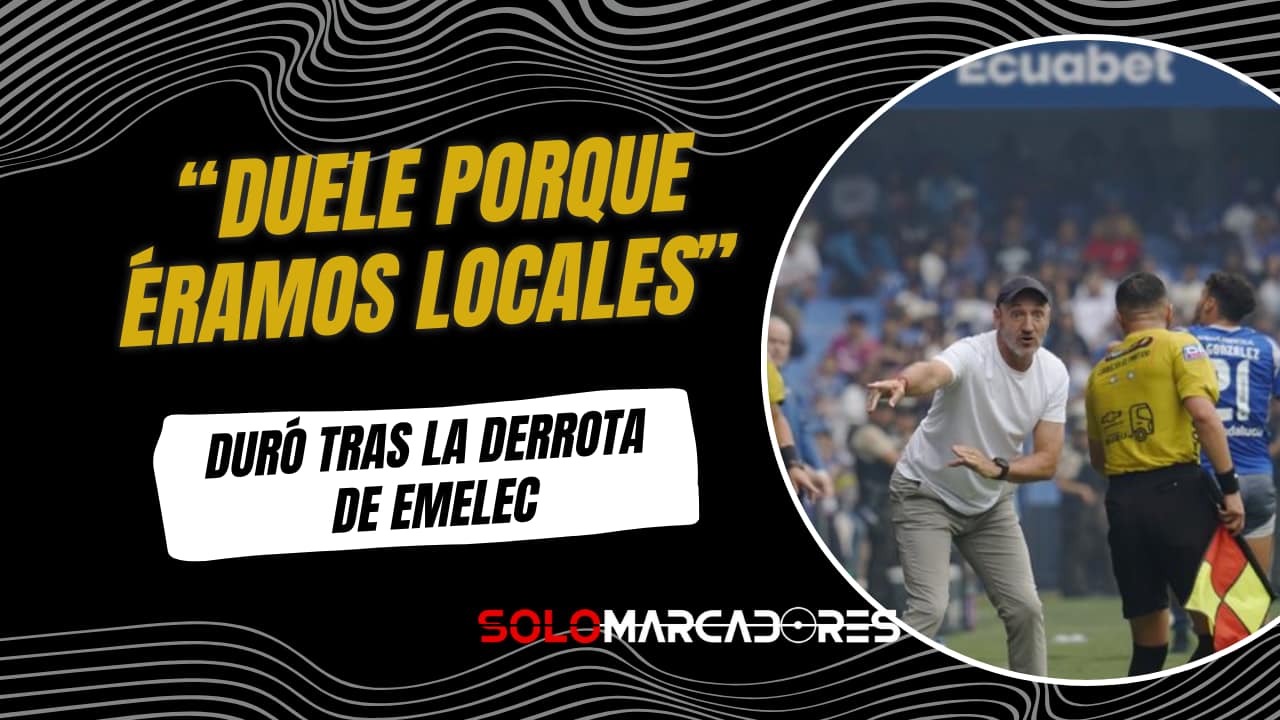 Guillermo Duró DT de Emelec valoró que le jugaron "de igual a igual al primero" y se lamentó: "Duele porque éramos locales"