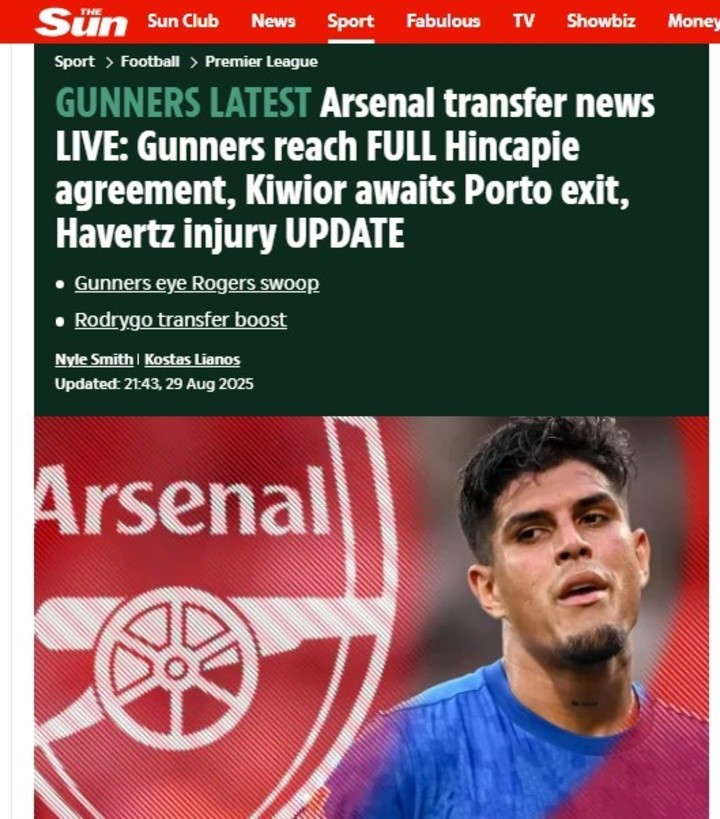 Piero Hincapié al Arsenal