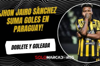 Jhon Jairo Sánchez marca un doblete en Paraguay y ya tiene más goles que en Emelec