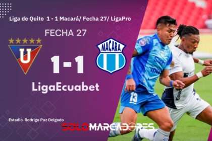 Liga de Quito dejó escapar el triunfo en casa y se aleja de la cima en LigaPro