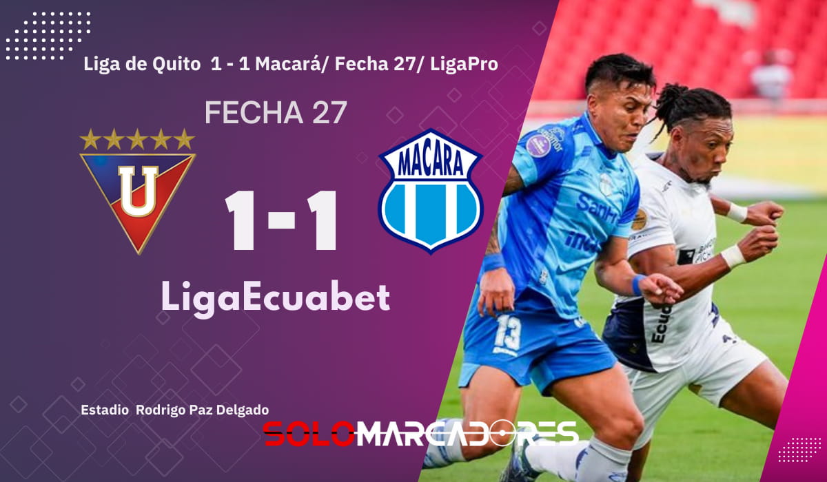 Liga de Quito dejó escapar el triunfo en casa y se aleja de la cima en LigaPro