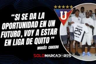 Moisés Caicedo sorprende con una confesión sobre su futuro: "Jugaría en Liga de Quito"