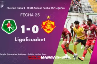 Mushuc Runa le ganó a Aucas y al fin volvió a celebrar después de 13 partidos