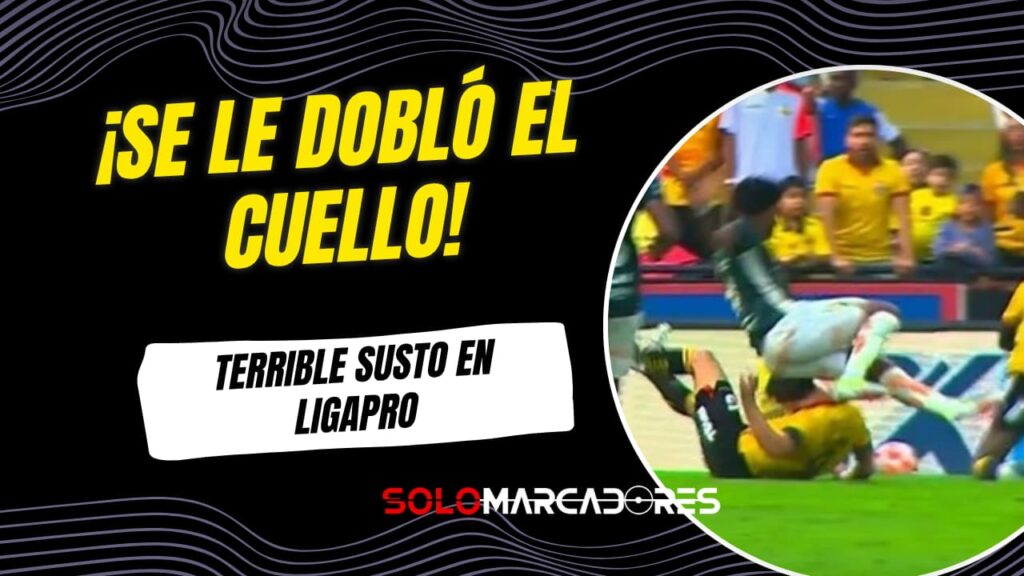 Tras el susto en cancha, Octavio Rivero habló y tranquilizó a todo Barcelona 4 Octavio Rivero se le dobló el cuello y debió salir en camilla