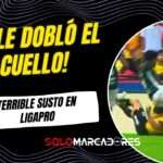 Octavio Rivero se le dobló el cuello y debió salir en camilla 3 Octavio Rivero se le dobló el cuello y debió salir en camilla