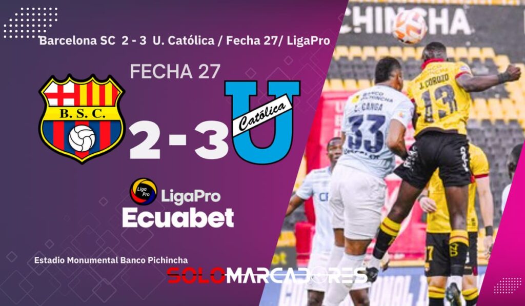 Otro golpe a Barcelona: Universidad Católica lo remonta y lo deja sin Fase Inicial en el Centenario