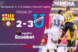 Otro golpe a Barcelona: Universidad Católica lo remonta y lo deja sin Fase Inicial en el Centenario