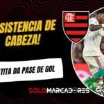 Plata metió un pase de cabeza y fue clave para el gol de Flamengo