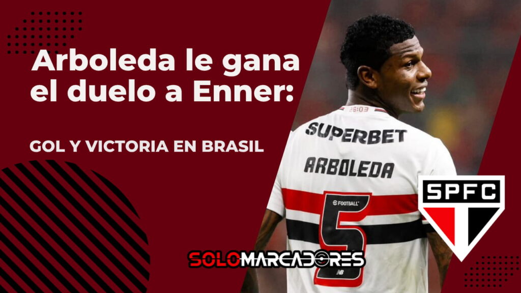 Robert Arboleda le ganó el duelo a Enner Valencia: gol de cabeza y victoria clave en el Brasileirao