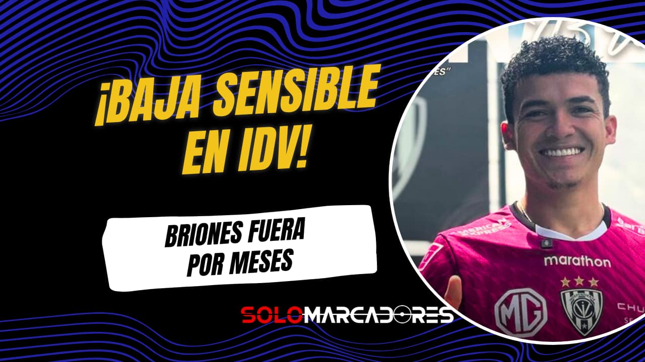 ¡Golpe duro en Independiente del Valle! Ronald Briones sufre grave lesión y se despide por meses