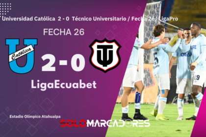 Universidad Católica venció a Técnico Universitario por la LigaPro