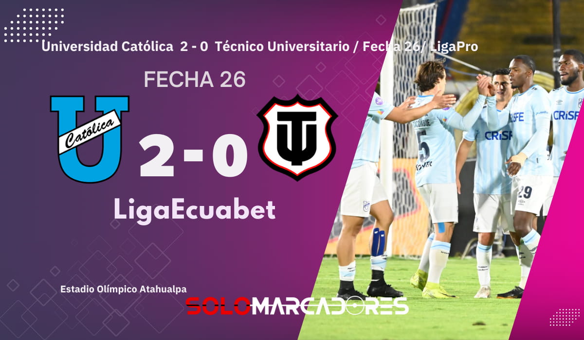 Universidad Católica venció a Técnico Universitario por la LigaPro
