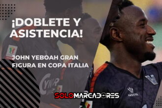 Show ecuatoriano en Italia: doblete y asistencia de John Yeboah en la goleada del Venezia