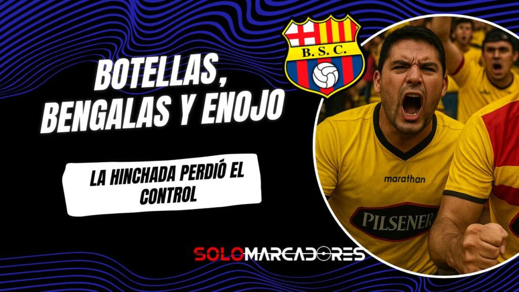 Bengalas y caos: la hinchada de Barcelona reaccionó con violencia tras perder con Macará