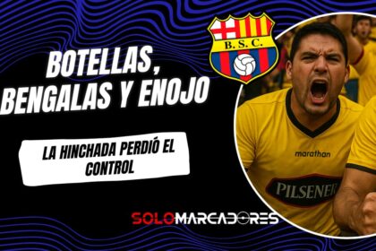 Bengalas y caos: la hinchada de Barcelona reaccionó con violencia tras perder con Macará