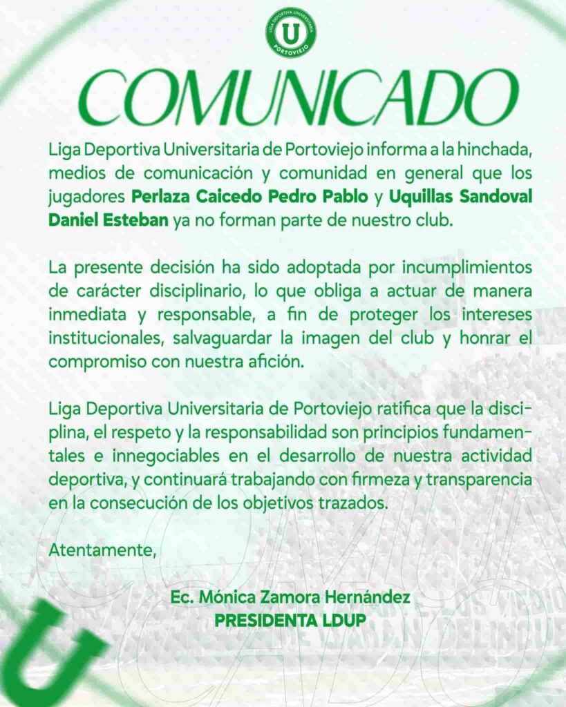 Pedro Pablo Perlaza vuelve a quedar fuera: Liga de Portoviejo lo separa por indisciplina 2 Perlaza vuelve a quedar fuera