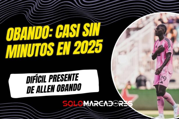 Allen Obando, entre lesiones y banca: de debutar en Ecuador a un 2025 con minutos contados