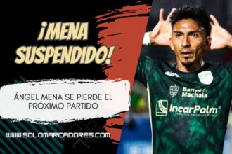 Ángel Mena suspendido un partido tras demora en salir de la cancha